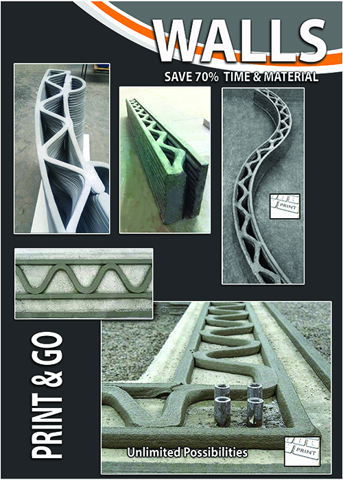 3D Printing of Concrete Walls using Mudbots